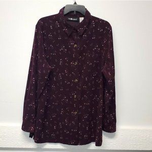 Plus Size Purple Floral Top